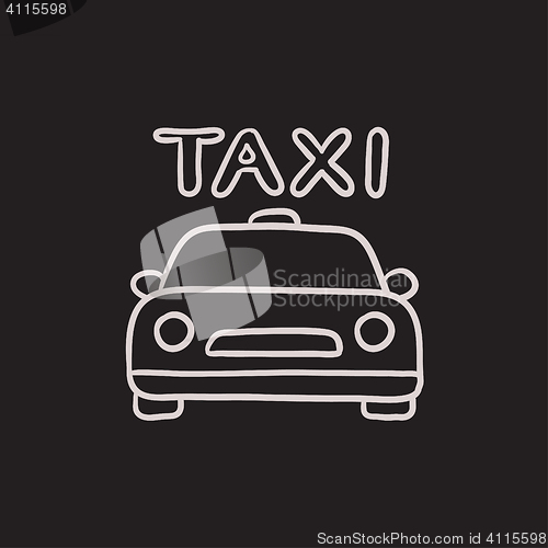 Image of Taxi sketch icon.
