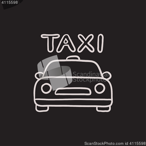 Image of Taxi sketch icon.