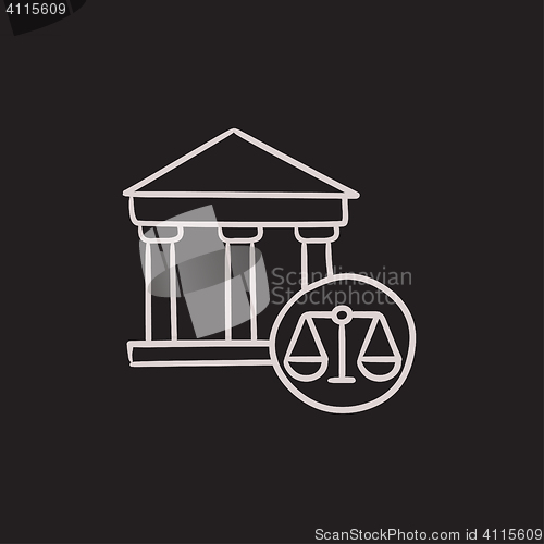 Image of Court sketch icon.