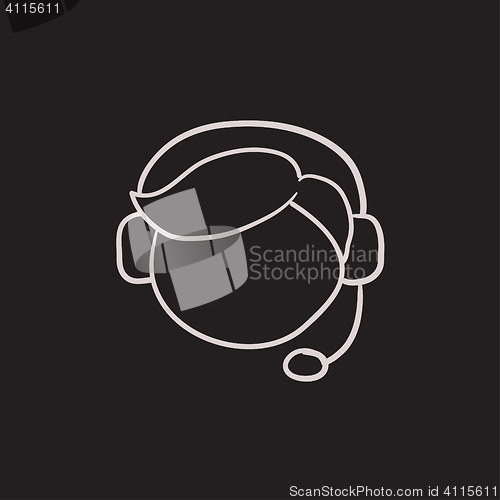 Image of Customer service sketch icon.