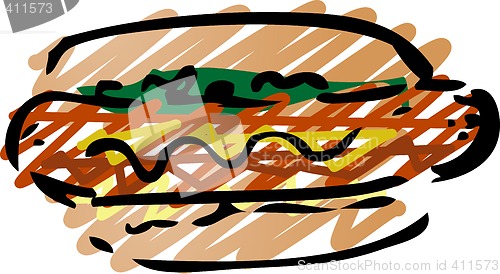 Image of Hot dog sketch