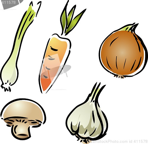 Image of Fresh garden vegetables