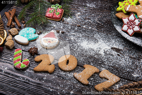 Image of Different ginger cookies 2017 year