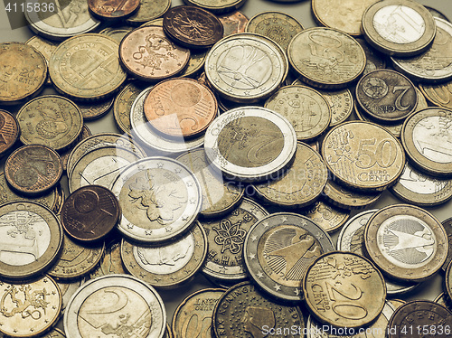 Image of Vintage Euro coins