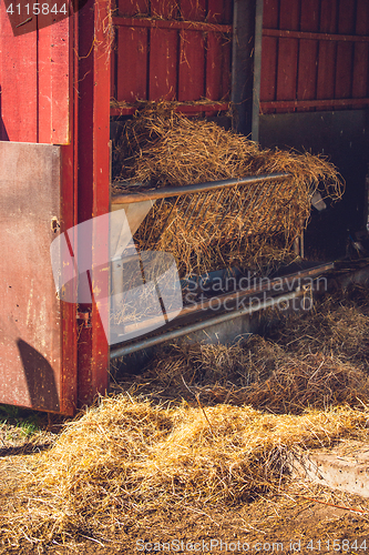 Image of Stable with golden hay