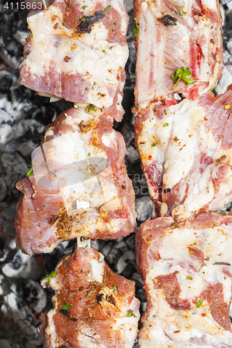 Image of barbecue pork, close-up