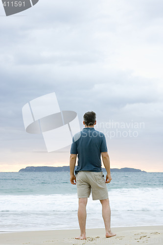 Image of Man contemplating the sea