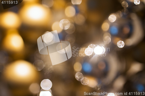 Image of golden christmas decoration or garland of beads