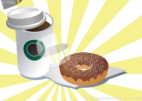 Image of Coffee and donut