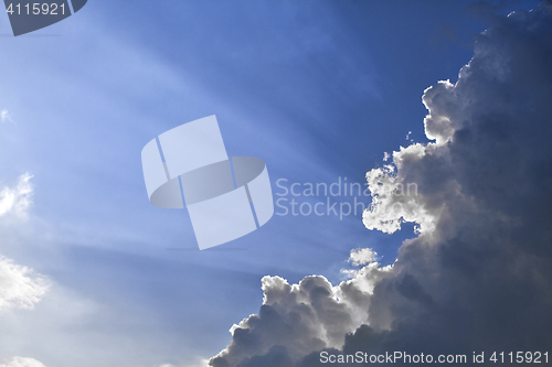 Image of Sun rays through a cloud