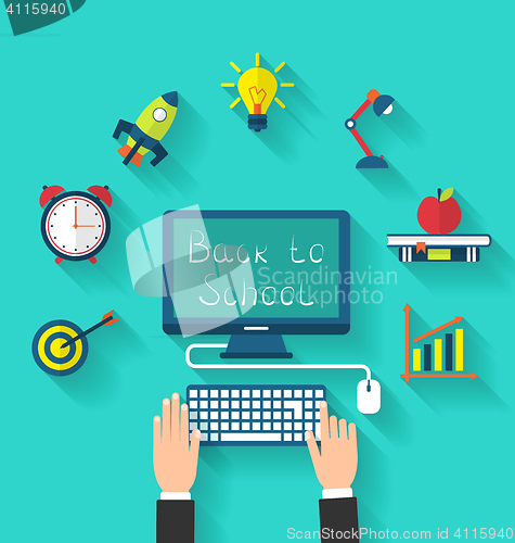 Image of Flat Icons and Objects for High School 