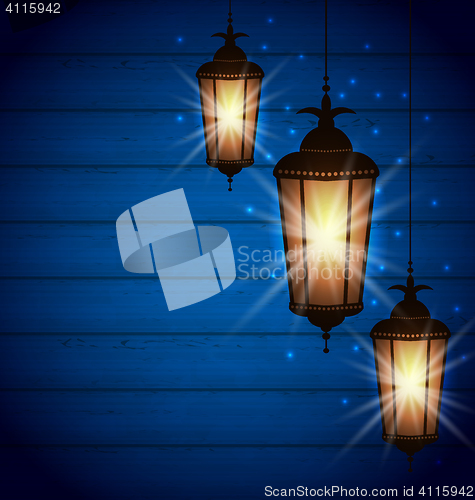 Image of Set Arabic Lamps for Holy Month of Muslim Community