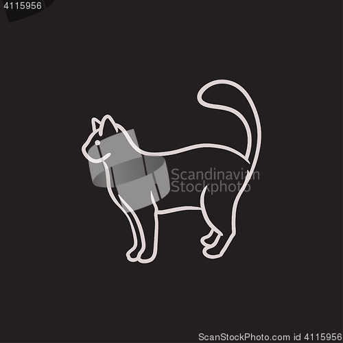 Image of Cat sketch icon.