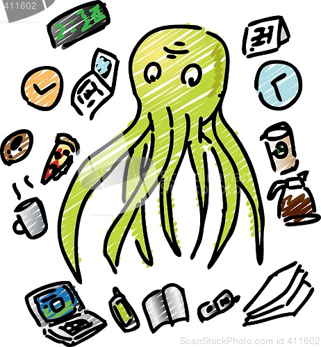 Image of Overworked octopus