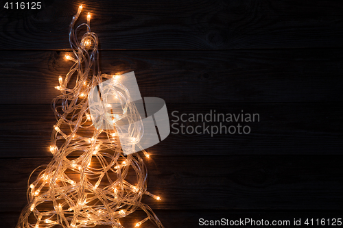 Image of Garland night on empty background