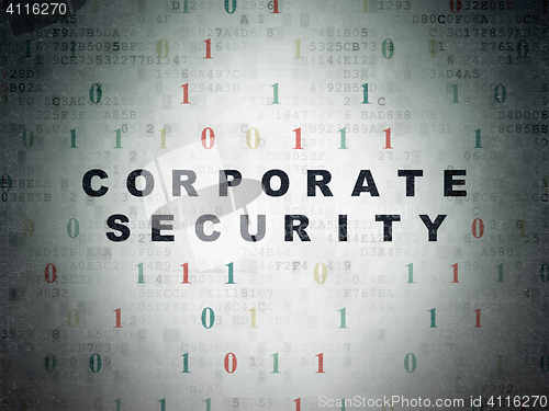 Image of Safety concept: Corporate Security on Digital Data Paper background