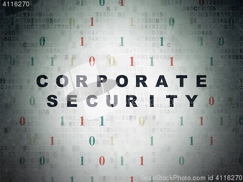 Image of Safety concept: Corporate Security on Digital Data Paper background