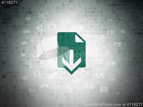 Image of Web development concept: Download on Digital Data Paper background