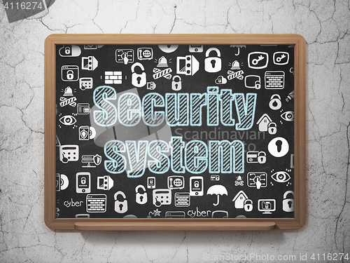 Image of Protection concept: Security System on School board background