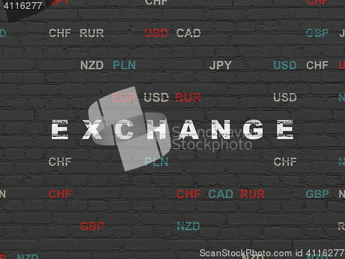 Image of Money concept: Exchange on wall background