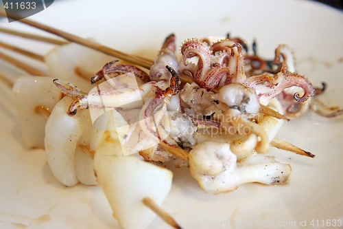 Image of  Squid skewers