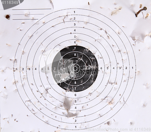 Image of holes in the target