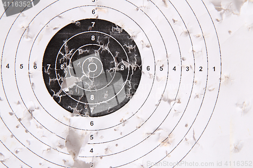 Image of holes in the target
