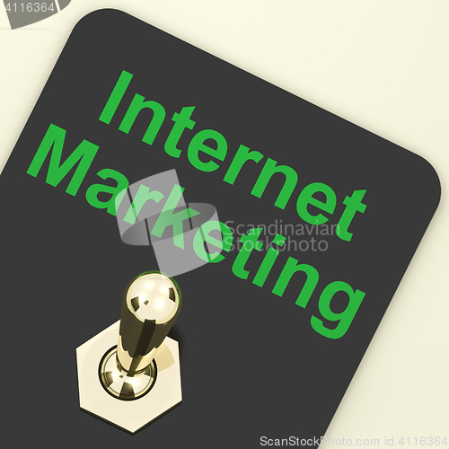 Image of Internet Marketing Shows Online SEO Strategies And Development