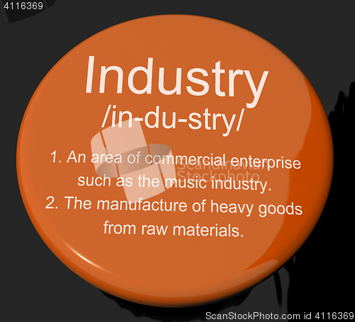 Image of Industry Definition Button Showing Engineering Construction Or F