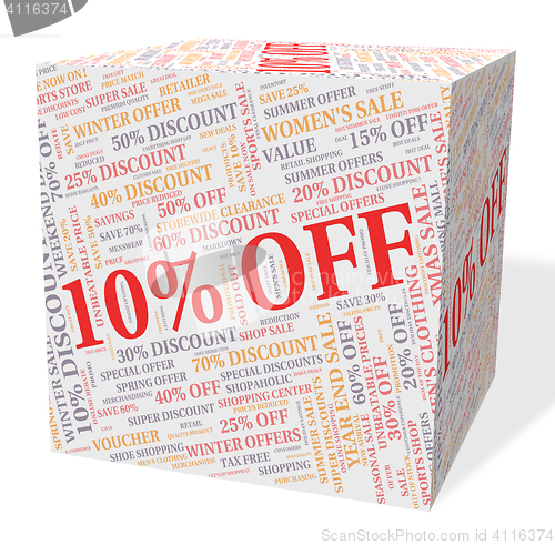 Image of Ten Percent Off Represents Bargains Cheap And Sales