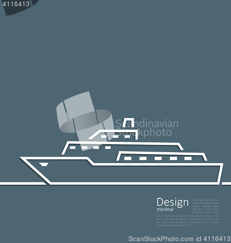 Image of Logo of ship in minimal flat style line