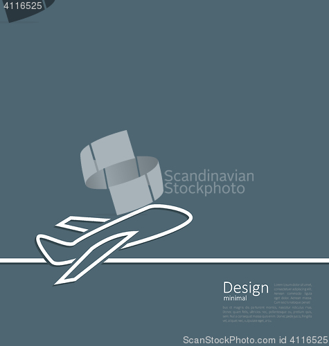 Image of Web template logo of plane in minimal flat style line