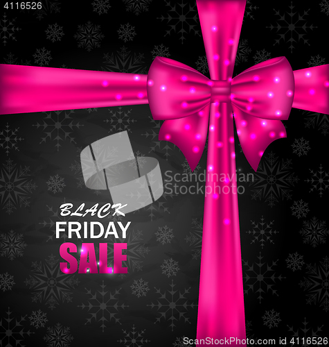 Image of Snowflakes Dark Background for Black Friday Sales