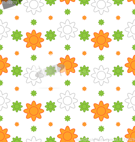 Image of  Indian Seamless Wallpaper in Traditional Tricolor