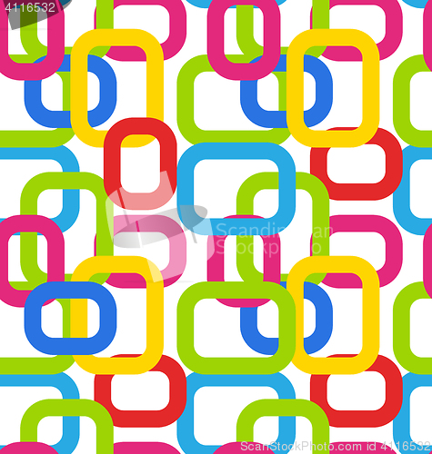 Image of Seamless Geometric Pattern with Colorful Rectangles