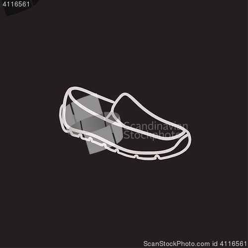 Image of Male shoe sketch icon.