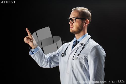 Image of doctor in white coat with stethoscope