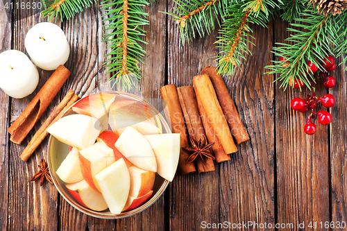 Image of apple with spice