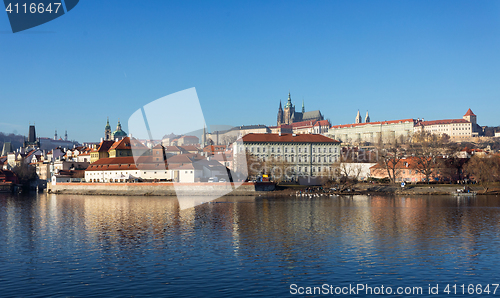 Image of Cathedral of St. Vitus, Prague castle and the Vltava River