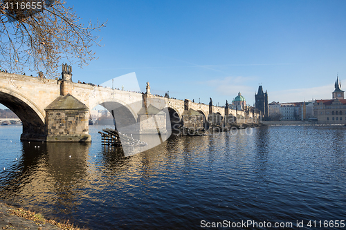 Image of Famous Charles Bridge, Prague, Czech Republic