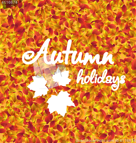 Image of Autumn Holiday Background, Leaves Texture