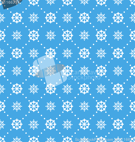 Image of  Seamless Wallpaper with Beautiful Snowflakes, Winter Background
