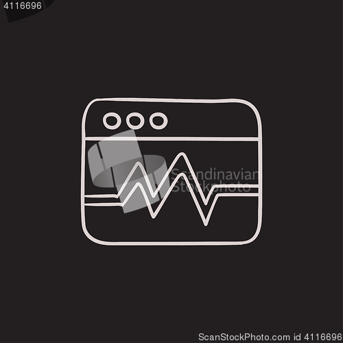 Image of Web analytics information sketch icon.