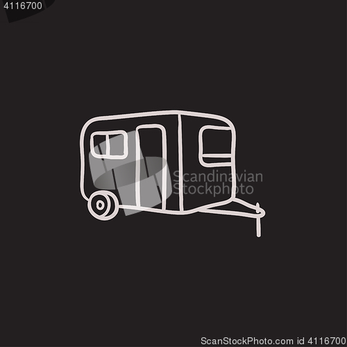 Image of Caravan sketch icon.