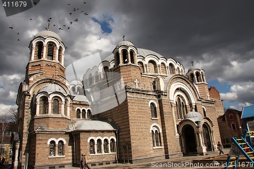 Image of Stormy church