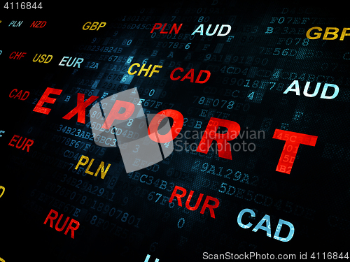 Image of Finance concept: Export on Digital background