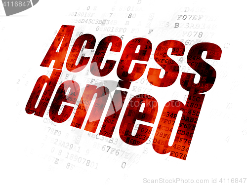 Image of Protection concept: Access Denied on Digital background