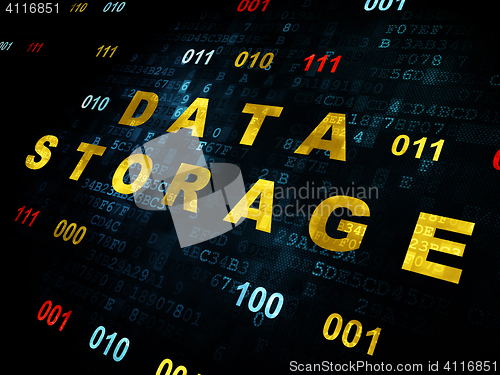 Image of Data concept: Data Storage on Digital background