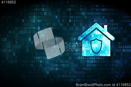 Image of Business concept: Home on digital background