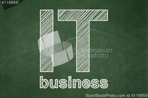 Image of Finance concept: IT Business on chalkboard background